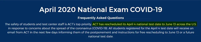 act近期考试安排 act近期考试安排
