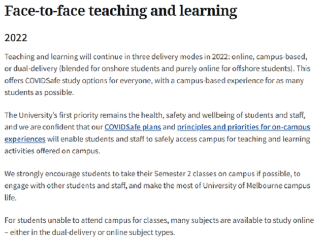 墨尔本大学2022年第2学期授课模式.png