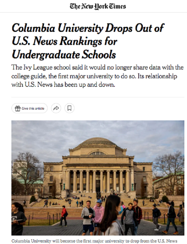 哥伦比亚大学宣布永久退出U.S.News排名.png